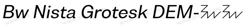 Bw Nista Grotesk DEM字体转换